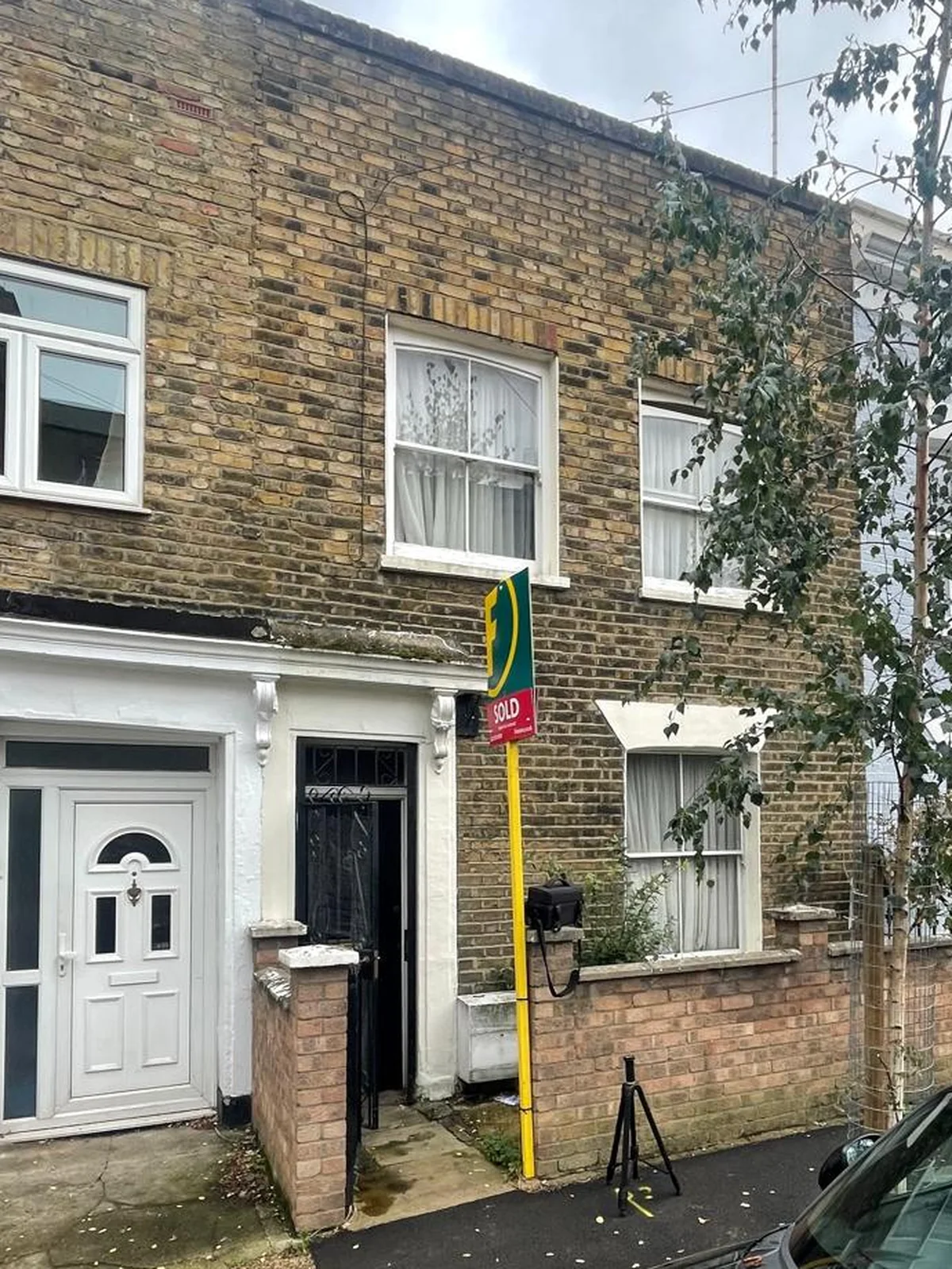 Front elevation of the house in Bow before the works