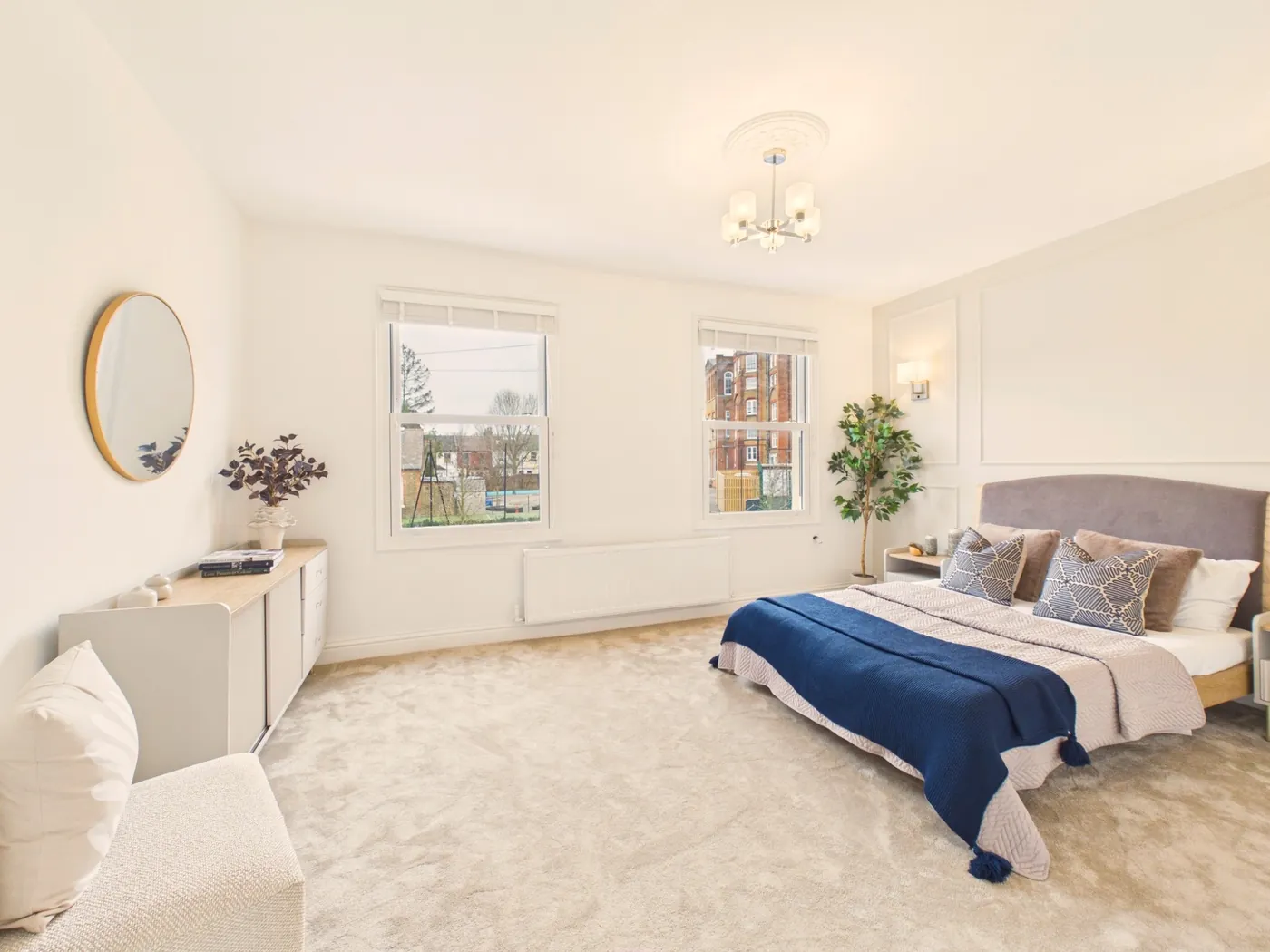 First-floor front bedroom after the works